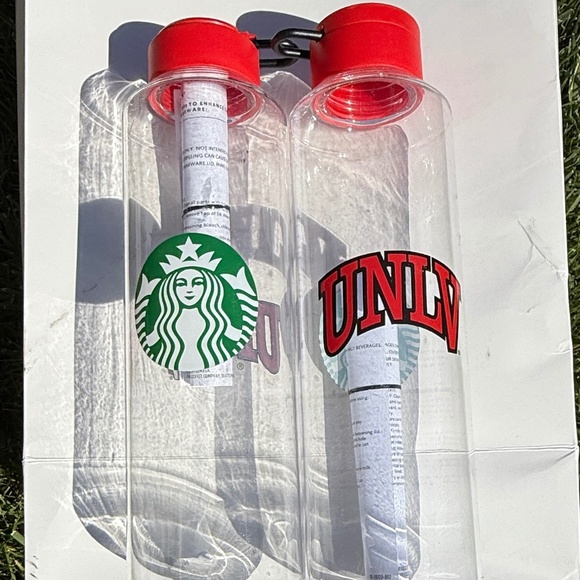 New 2022 Starbucks UNLV rebels plastic Water Bottle college (2), you get both - Picture 1 of 8
